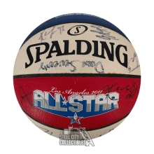2011 NBA All Stars Autographed Multi Signed Spalding All Star Game Basketball - JSA LOA (Kobe MVP)