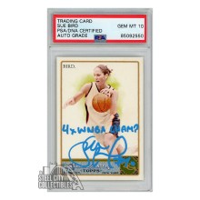 Sue Bird 2011 Topps Allen & Ginter Autograph Basketball Card "4x WNBA Champ" #190 PSA/DNA 10 (Light Blue)