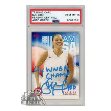 Sue Bird 2016 Topps US Olympic Team Autograph Basketball Card "4x WNBA Champ" #44 PSA/DNA 10 (Light Blue)