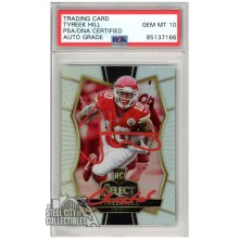 Tyreek Hill Cheetah 2016 Panini Select Silver Autographed Rookie Card #170 PSA/DNA 10 (Red)
