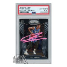 Tyler Herro 2019-20 Panini Prizm Draft Autograph Rookie Card #15 PSA/DNA (Pink)