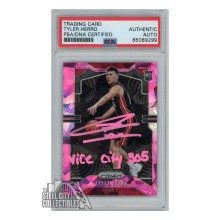 Tyler Herro 2019-20 Panini Prizm Pink Ice Autograph Rookie Card "Vice City 305" #259 PSA/DNA (Pink)