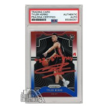 Tyler Herro 2019-20 Panini Prizm Red White Blue Autograph Rookie Card "22 6th MOY" #259 PSA/DNA (Red)