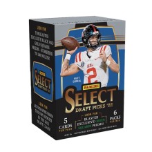 2022 Panini Select Draft Picks Football 6-Pack Fanatics Blaster Box (Green Squares Prizms)