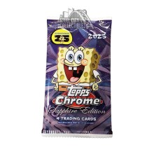 2025 Topps Chrome Spongebob Sapphire Edition Pack