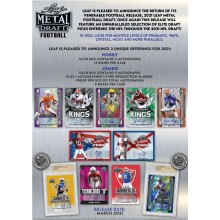 2021 Leaf Metal Draft Football Hobby Jumbo 8-Box Case