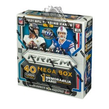 2021 Panini Prizm Football 40-Card Mega Box (Neon Green Pulsar)