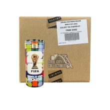 2026 Panini FIFA World Cup Starter Kit Sticker Exclusive 12-Tin Case (Trophy Card)