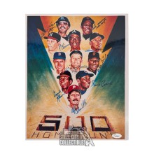 500 Home Run Club Autographed 11x14 Baseball Photo - JSA LOA (10 Sigs)