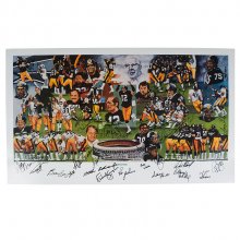Pittsburgh Steelers Team of the Decade 70's Autographed Lithograph - JSA COA