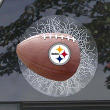 Pittsburgh Steelers NFL Sportz Splatz Football Cracked Window Decal