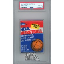 1986-87 Fleer Basketball Wax Pack Graded PSA 8