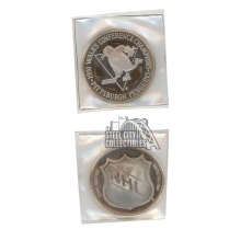 1991 Pittsburgh Penguins Wales Champions 1 Troy Ounce Silver Coin.999 Fine Silver