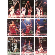 1993-94 Skybox NBA Hoops Gold Basketball Complete Set W/ Hoops Scoops Inserts + Bird & Magic Dual