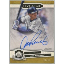 Alex Rodriguez 2021 Topps Five Star Gold Autograph Card #FSA-ARO 01/10