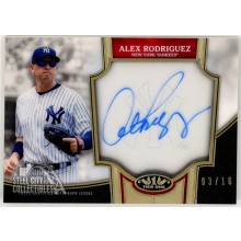 Alex Rodriguez 2020 Topps Tier One Clear One Autograph Card #C1A-AR 03/10