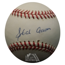 Hank Aaron Autographed ONL William White Baseball- JSA LOA YY40705