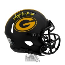 AJ Hawk Autographed Green Bay Packers Eclipse Mini Football Helmet - BAS