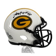 AJ Hawk Autographed Green Bay Packers Lunar Eclipse Mini Football Helmet - BAS