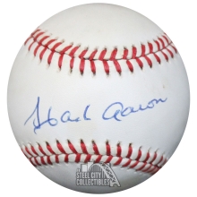 Hank Aaron Autographed Official William White Ball- PSA/DNA AM18537