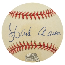 Hank Aaron Autographed ONL Len Coleman Baseball- JSA LOA XX19789