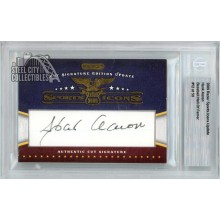 Hank Aaron 2009 Razor Sports Icons Update Cut Signature Autograph Card 12/50 BAS