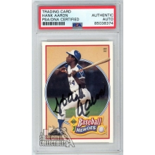 Hank Aaron 1991 Upper Deck Baseball Heroes 1974 715! Autograph Card #23 PSA/DNA