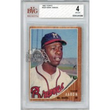 Hank Aaron 1962 Topps Baseball Card #320 BVG 4