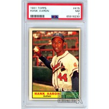 Hank Aaron 1961 Topps Card #415 PSA 7 NM