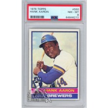 Hank Aaron 1976 Topps Card #550 PSA 8 NM-MT