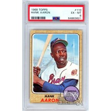 Hank Aaron 1968 Topps Card #110 PSA 6 EX-MT