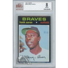 Hank Aaron 1971 Topps Card #400 BVG 8 NM-MT