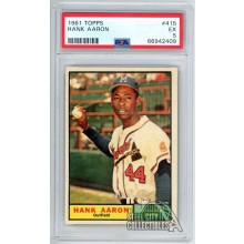 Hank Aaron 1961 Topps Card #415 PSA 5 EX