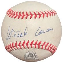 Hank Aaron Autographed Rawlings Baseball - JSA LOA