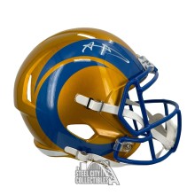 Aaron Donald Autographed Los Angeles Flash Replica Full Size Football Helmet - BAS