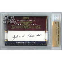 Hank Aaron Warren Spahn 2009 Razor Cut Signature Sports Icons Dual Autograph Card 2/25