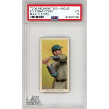 Ed Abbaticchio 1909-11 T206 Piedmont 350 460/25 Blue Sleeves Card PSA 3