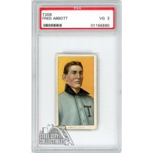 Fred Abbott 1909-11 T206 Piedmont Baseball Card PSA 3