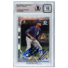 CJ Abrams 2019 Bowman Draft Chrome 1st Bowman Autograph RC Card #BDC-85 BAS 10