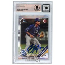 CJ Abrams 2019 Bowman Draft 1st Bowman Autograph RC Card #BD-85 BAS 10