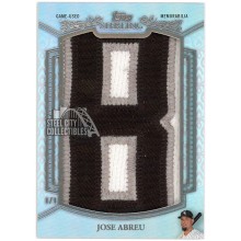 Jose Abreu 2021 Topps Sterling Game-Used Jersey Letter Patch Card #JLP-JAB 1/1