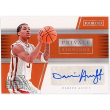 Darius Acuff 2026 Panini Private Signings Autograph Card