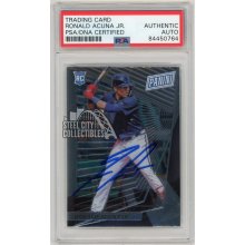 Ronald Acuna Jr 2018 Panini National VIP Autographed Card - PSA/DNA