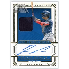Ronald Acuna 2019 Panini National Treasures Holo Gold Patch Auto #TMS-RA 07/10