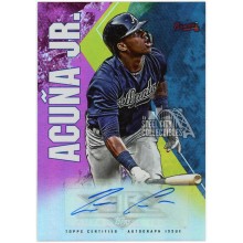 Ronald Acuna Jr 2019 Topps Fire Autograph Card #FA-RAJ 14/25