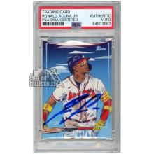 Ronald Acuna Jr 2021 Topps Project 70 Autograph Card #507 PSA/DNA (Light Smear)