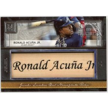 Ronald Acuna Jr 2020 Topps Museum Lumber Bat Barrel Nameplate Card #JLBN-FM 1/1