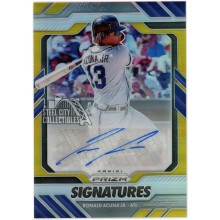 Ronald Acuna Jr 2020 Panini Prizm Gold Autograph Card #S-RA 3/10