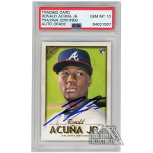 Ronald Acuna Jr 2018 Topps Gallery Autograph Rookie Card #140 PSA/DNA 10