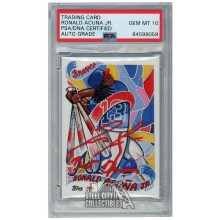 Ronald Acuna Jr 2021 Topps Project 70 Autograph "Bat Down" Card #130 PSA/DNA 10 (Red Ink)